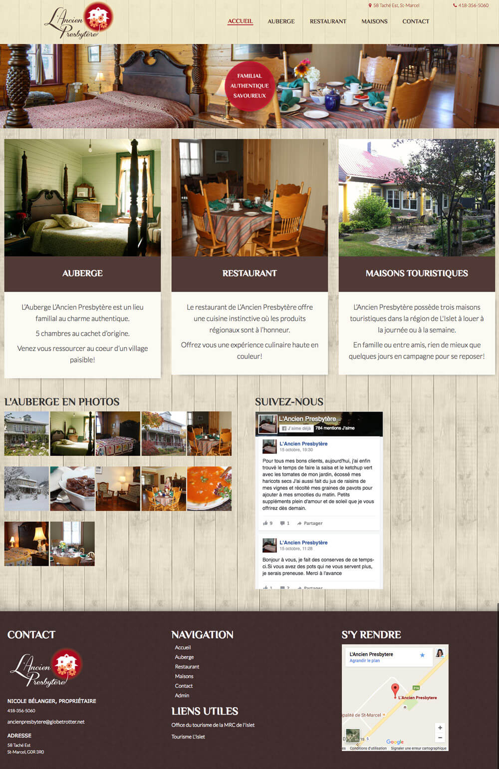 Projet web L'Ancien Presbytère